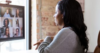 Woman Looking at Screen