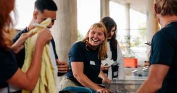 People giving to the community