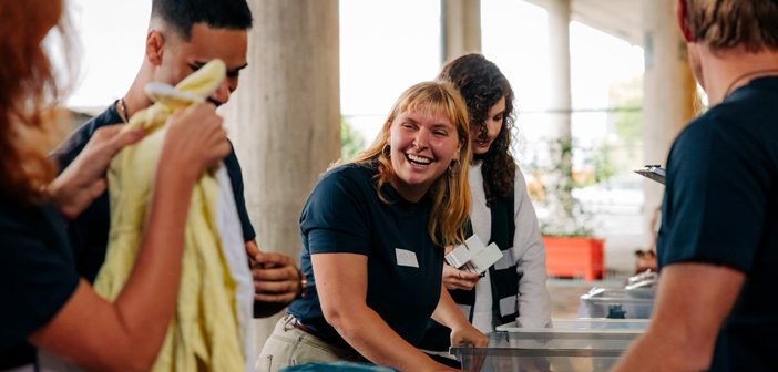 People giving to the community