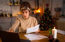 Person looking over their finances