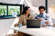 People looking at finances.