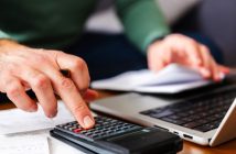 Person using a calculator