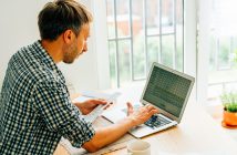 Person working on the computer