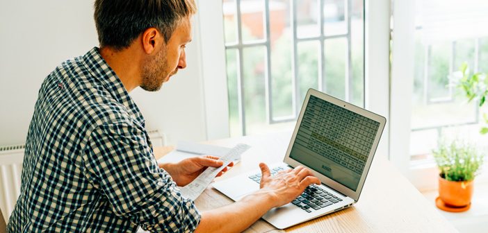 Person working on the computer