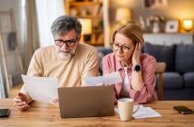 Couple looking over finances